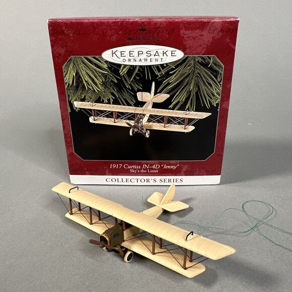 1998 Hallmark Keepsake Ornament - Curtiss JN-4D Jenny – Sky’s the Limit Series - Picture 1 of 12